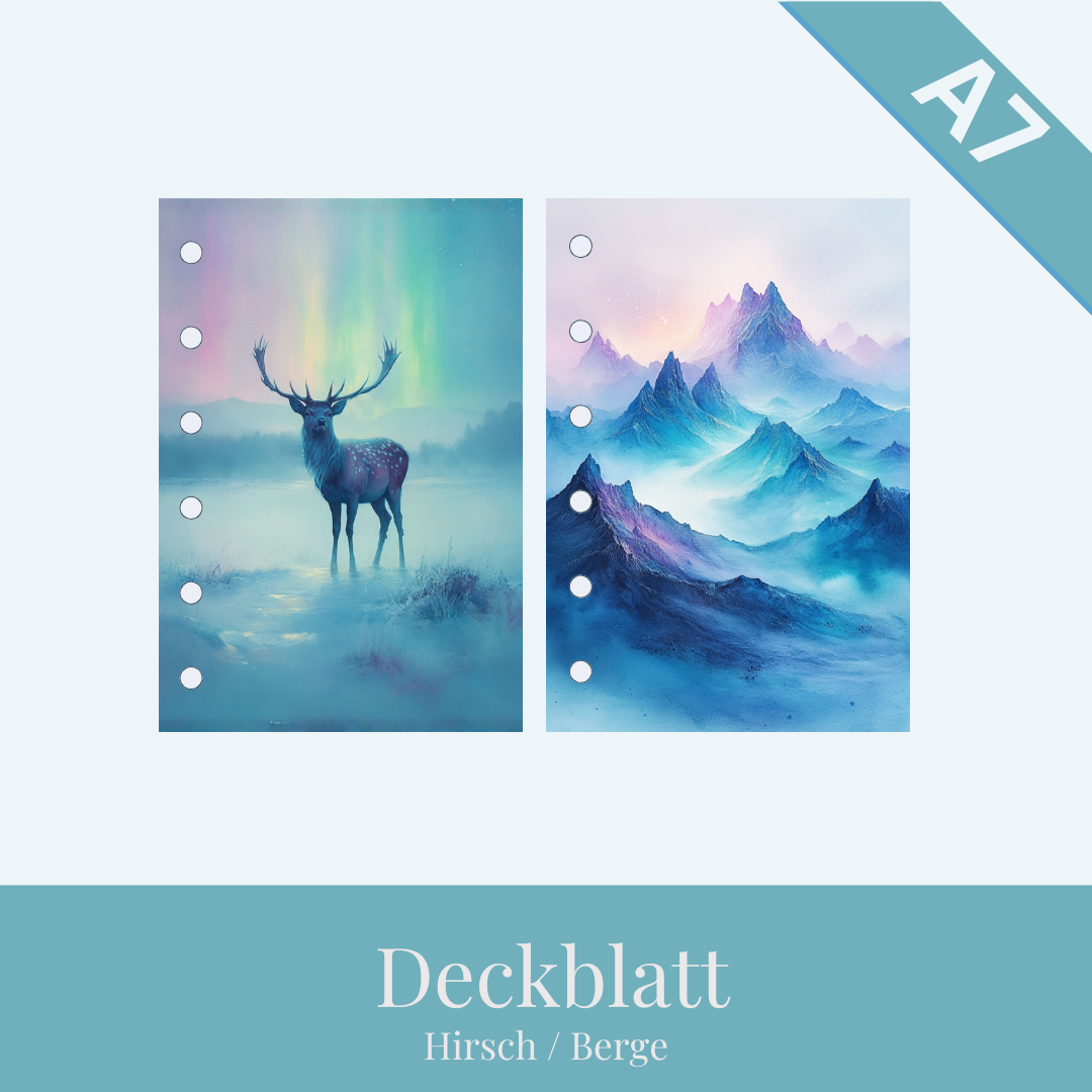 A7 Deckblatt Hirsch / Berge