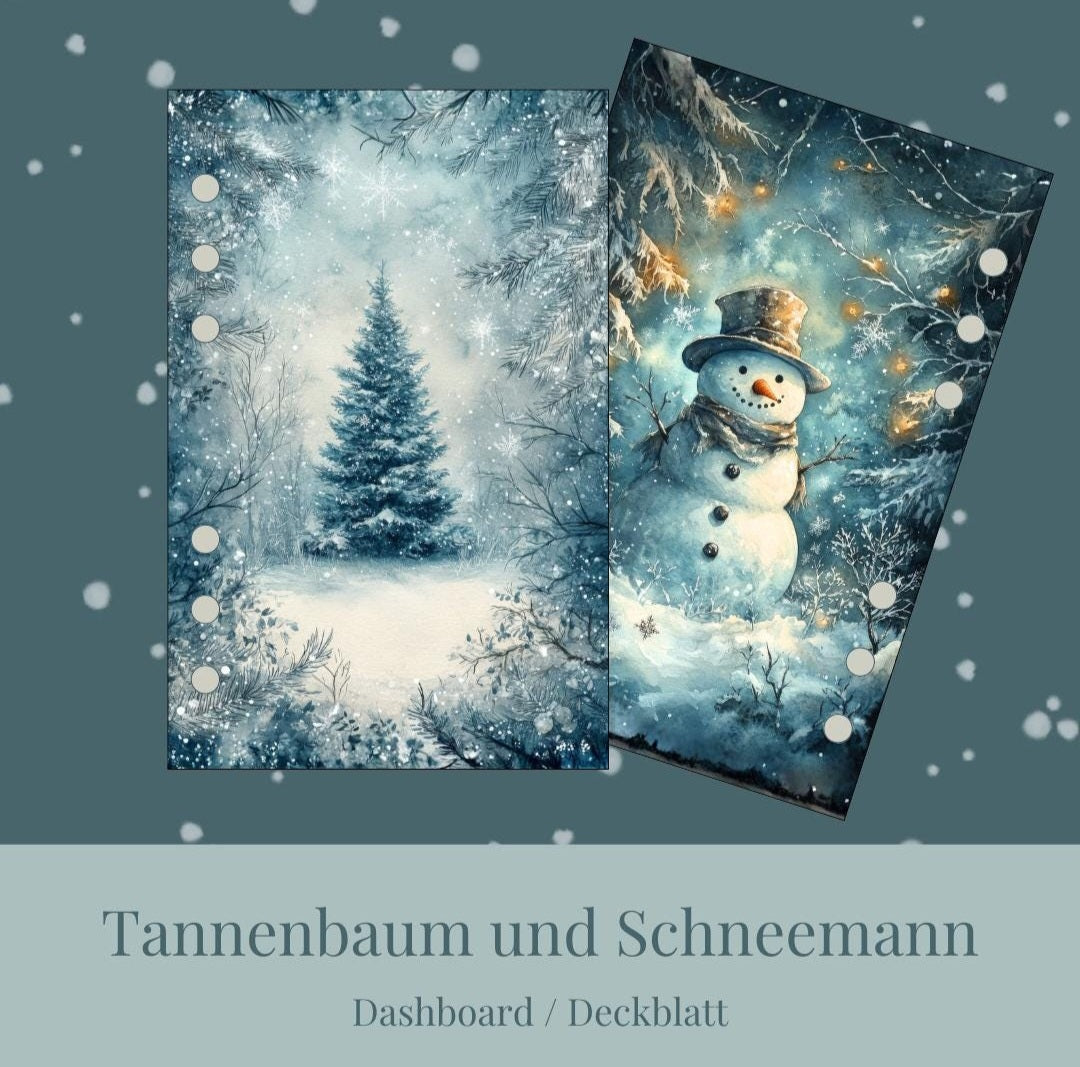 Deckblatt Tannenbaum/Schneemann
